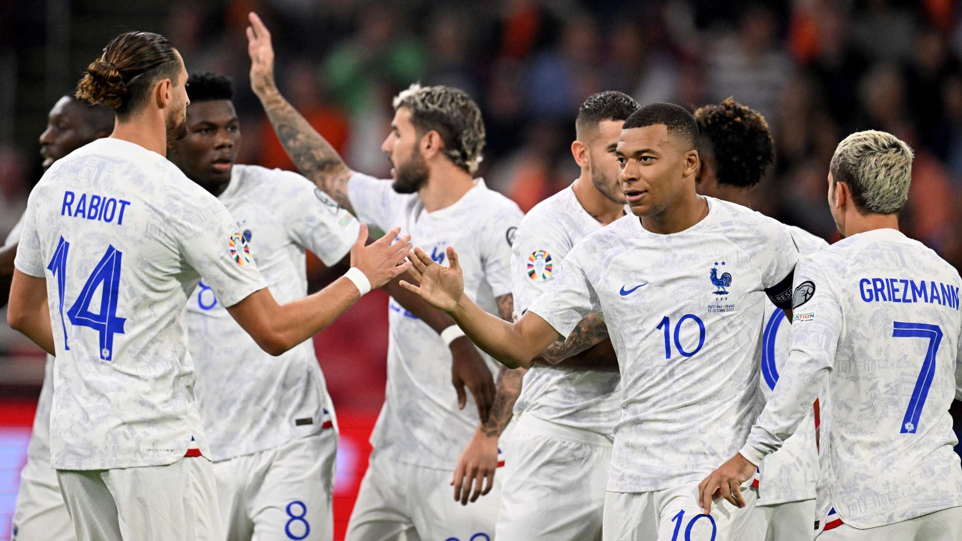 Kylian Mbappe Adrien Rabiot Netherlands France 13102023