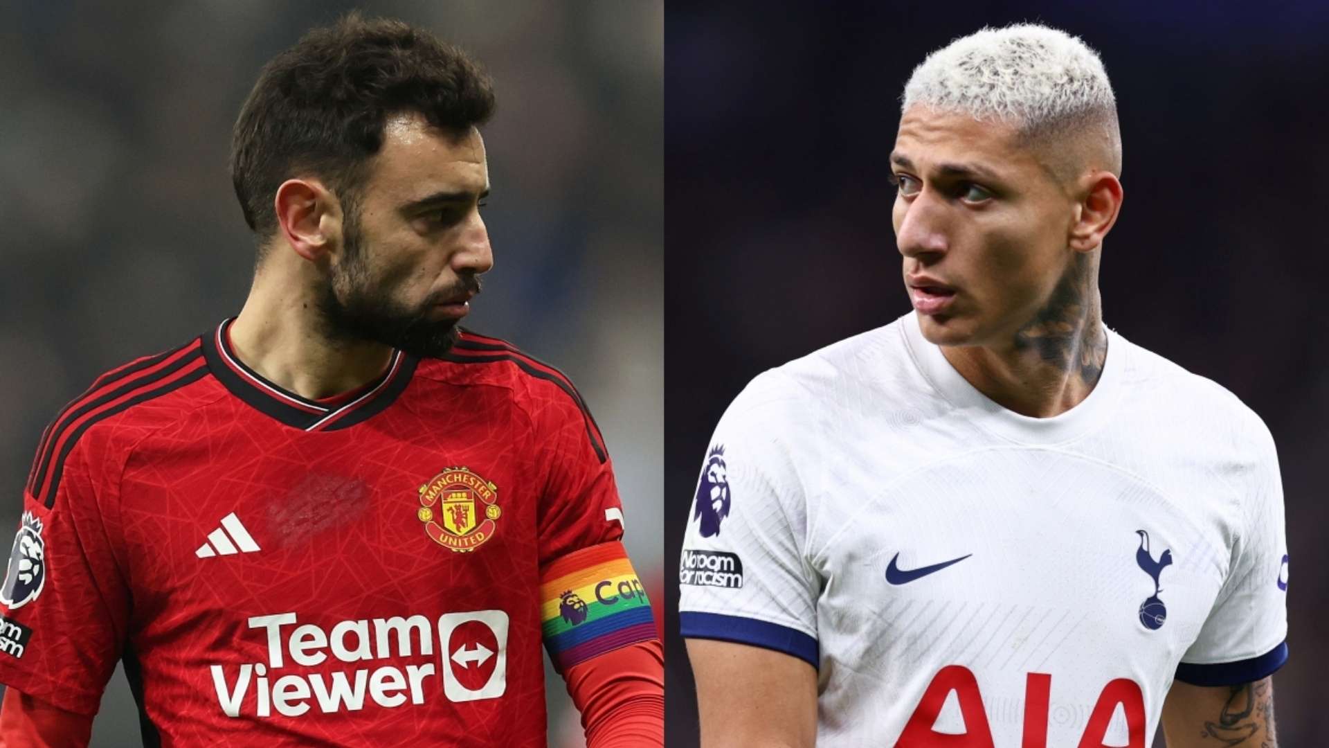 Bruno Fernandes Man United Richarlison Tottenham