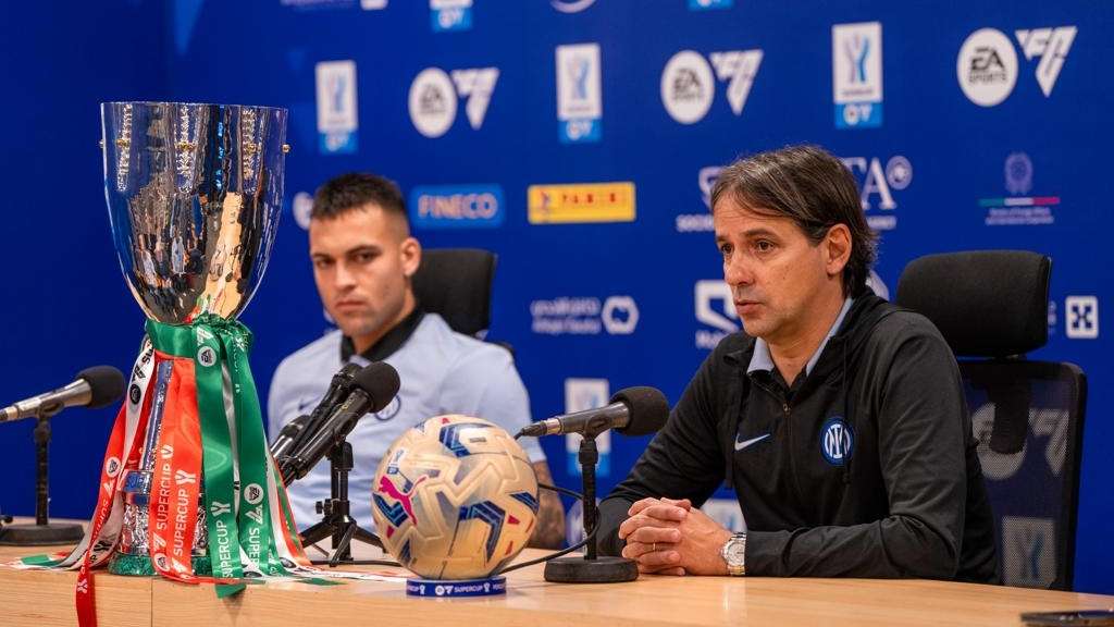 Inter Milan boss Simone Inzaghi and Lautaro Martinez