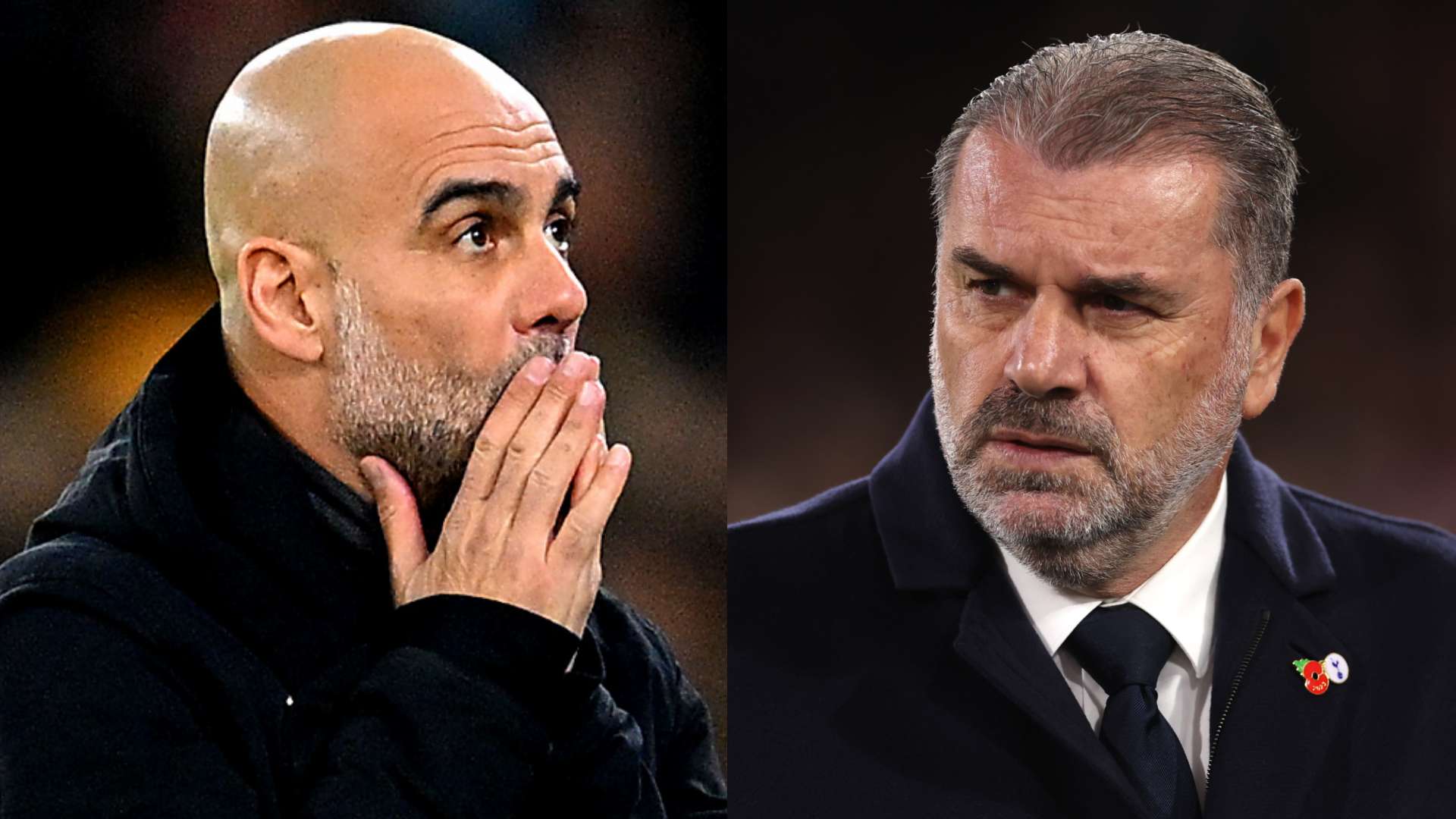 Guardiola-Postecoglou split 2023