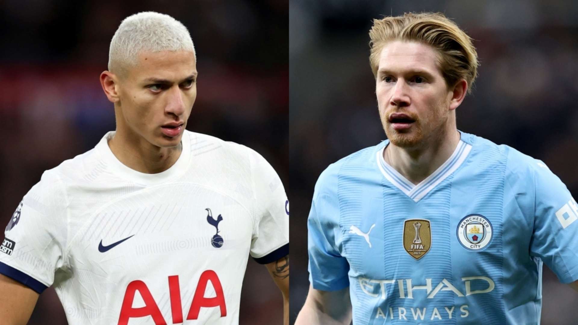 Richarlison Tottenham Kevin De Bruyne Man City