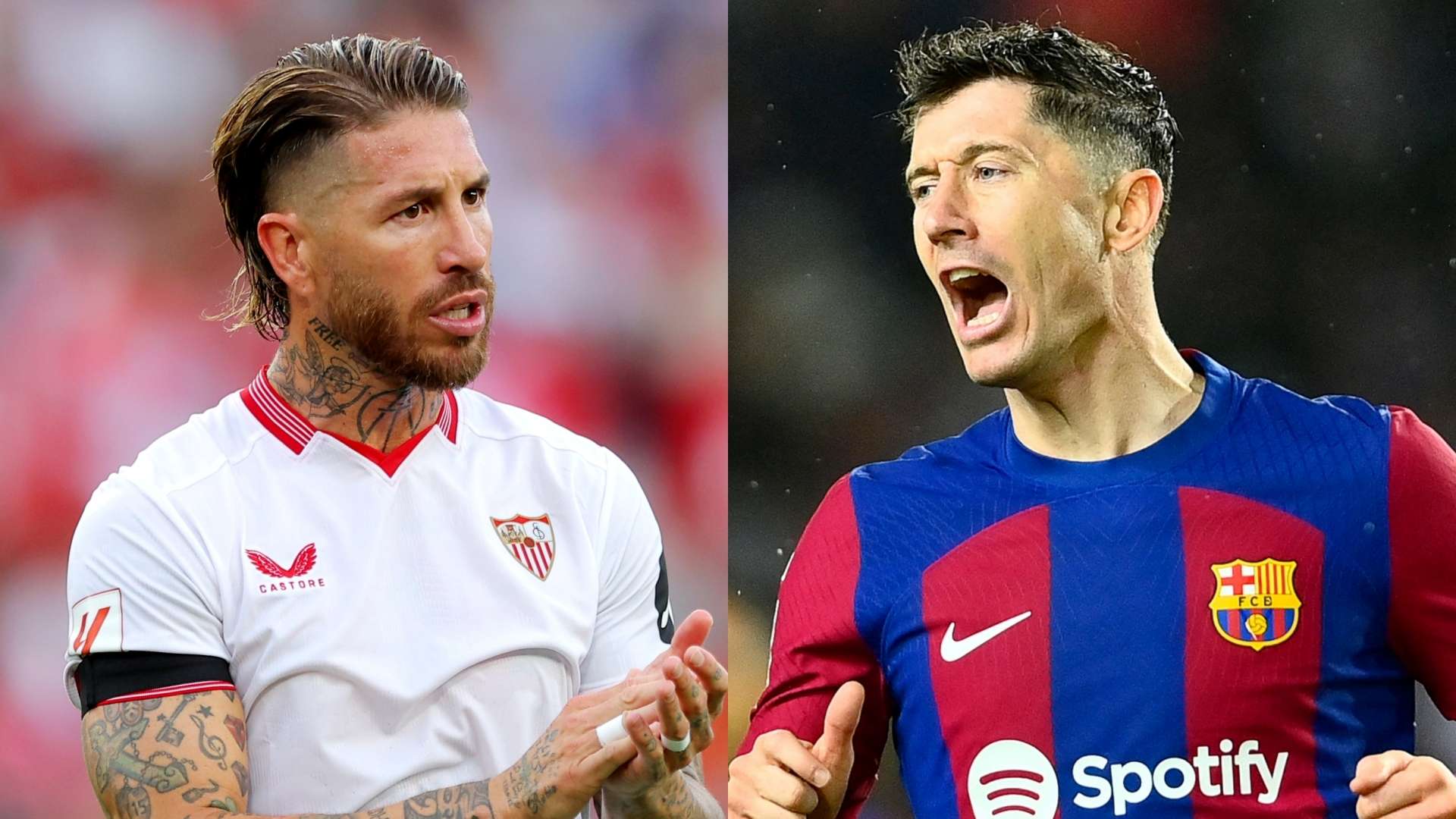 Sergio Ramos Sevilla Robert Lewandowski Barcelona