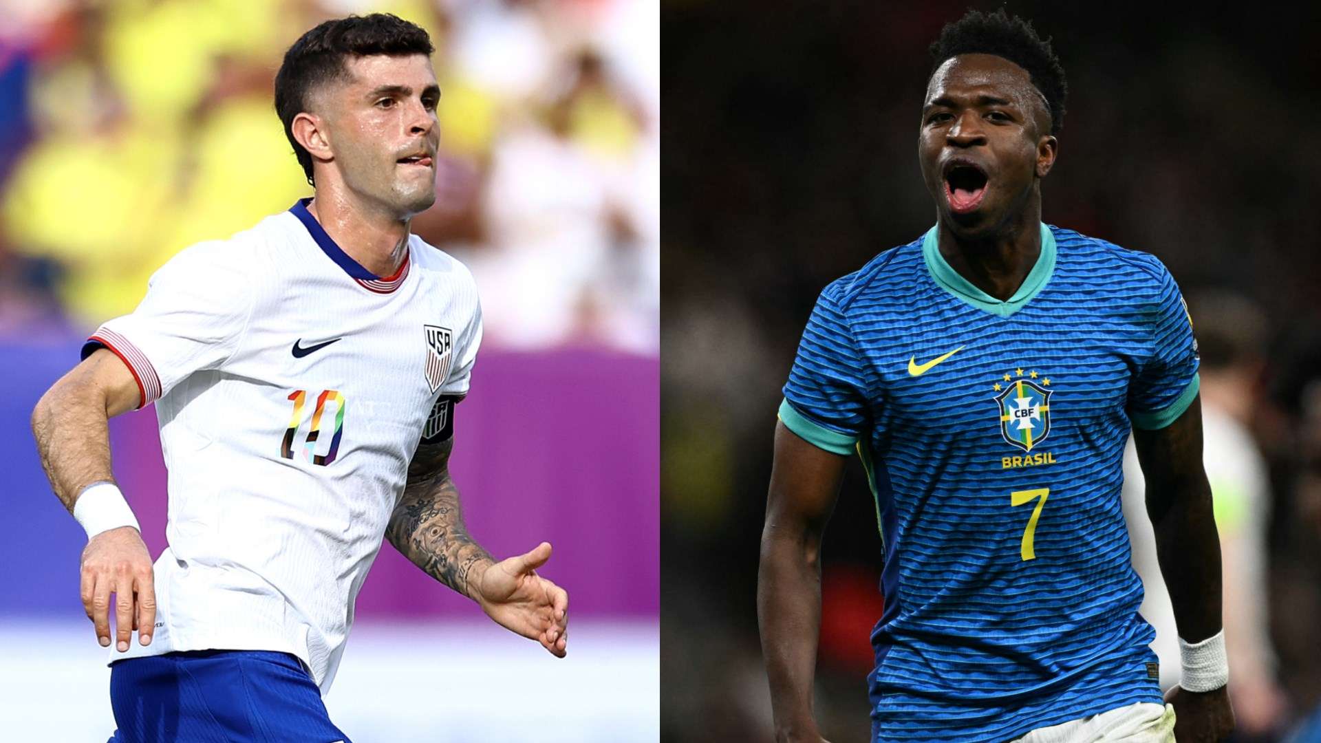 Christian Pulisic Vinicius Junior USMNT Brazil