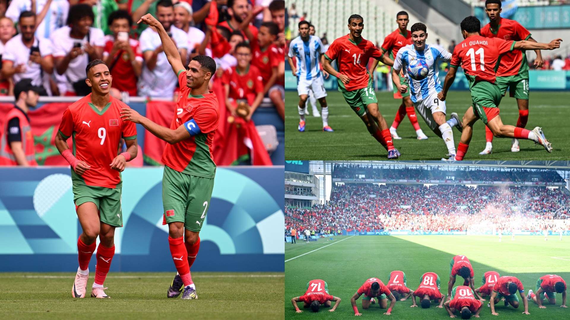 Olympic Games Paris 2024 ِArgentina Morocco Soufiane Rahimi Achraf Hakimi