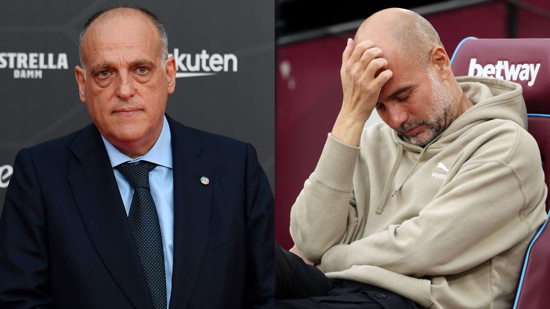 Javier Tebas Pep Guardiola