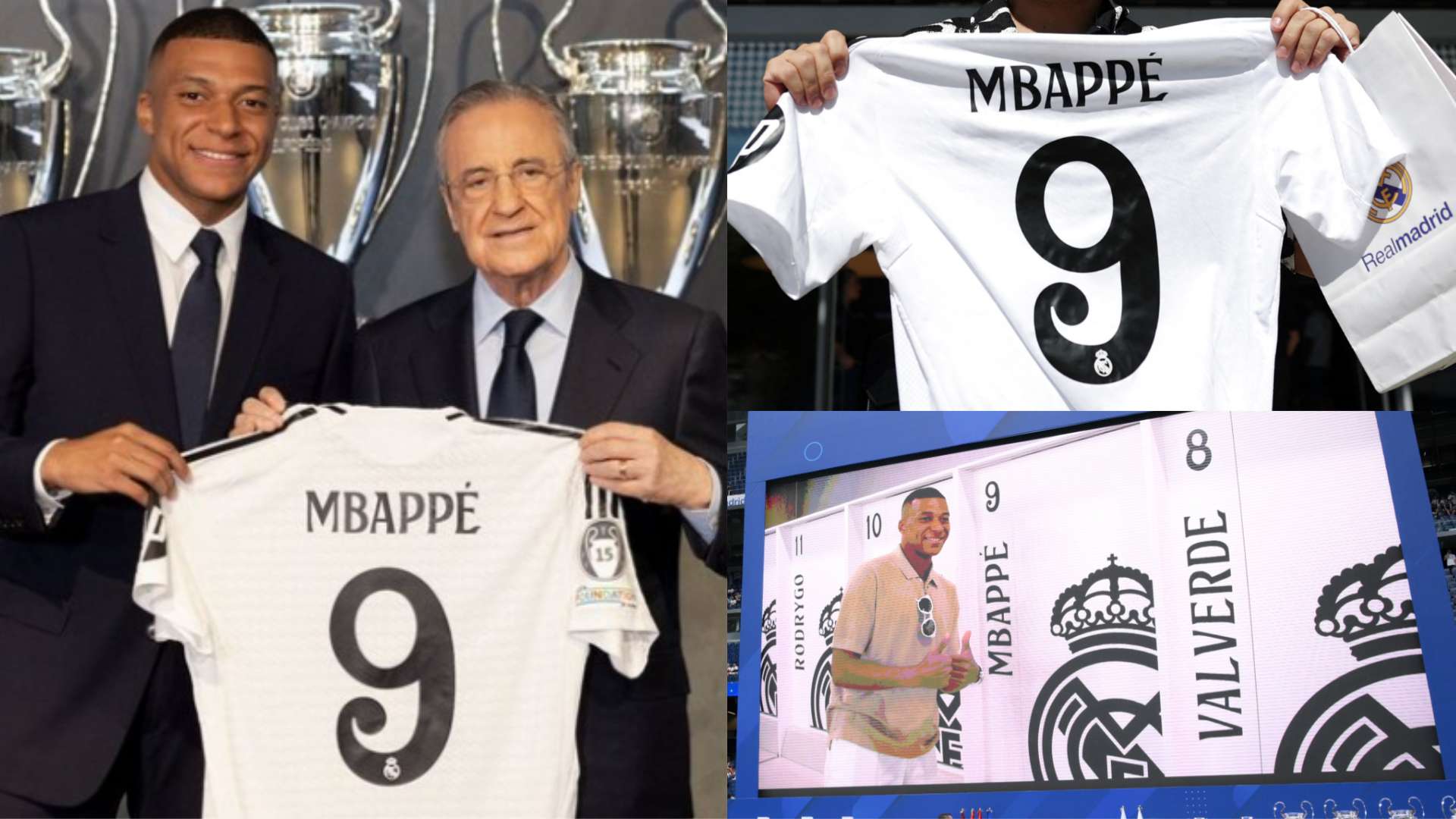 Kylian Mbappe Real Madrid shirt Florentino Perez