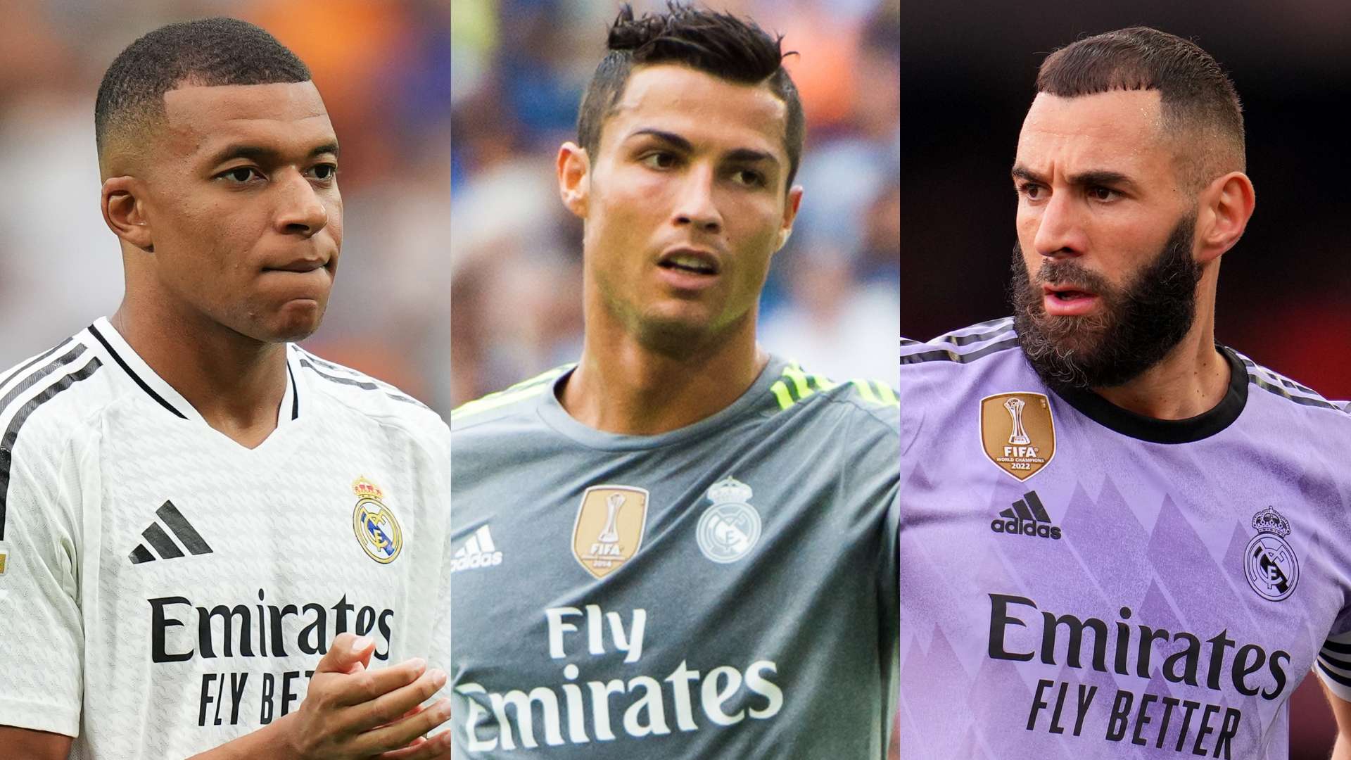 Kylian Mbappe Cristiano Ronaldo Karim Benzema