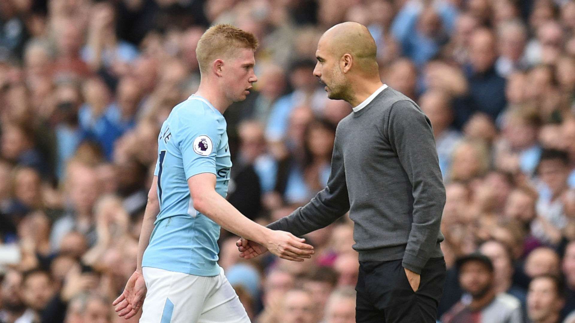 Pep Guardiola Kevin De Bruyne Manchester City