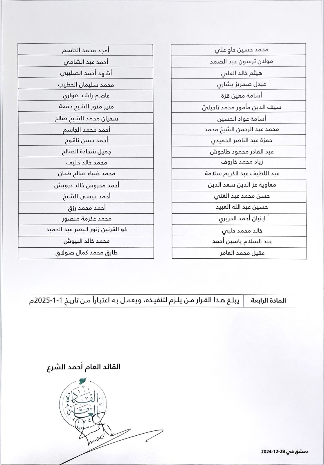 ترقية وزير الدفاع أبو قصرة لرتبة لواء